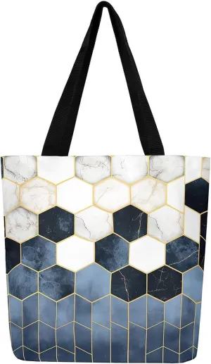Guitar Canvas Tote Bag for Women,Music Stringed Instruments Large Capacity Gym Bag Flaming Grocery Shoulder Bag