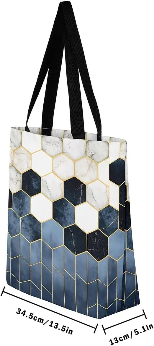 Guitar Canvas Tote Bag for Women,Music Stringed Instruments Large Capacity Gym Bag Flaming Grocery Shoulder Bag