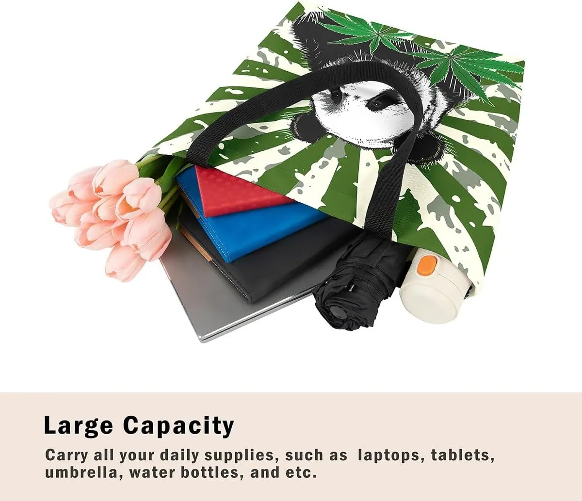 Guitar Canvas Tote Bag for Women,Music Stringed Instruments Large Capacity Gym Bag Flaming Grocery Shoulder Bag