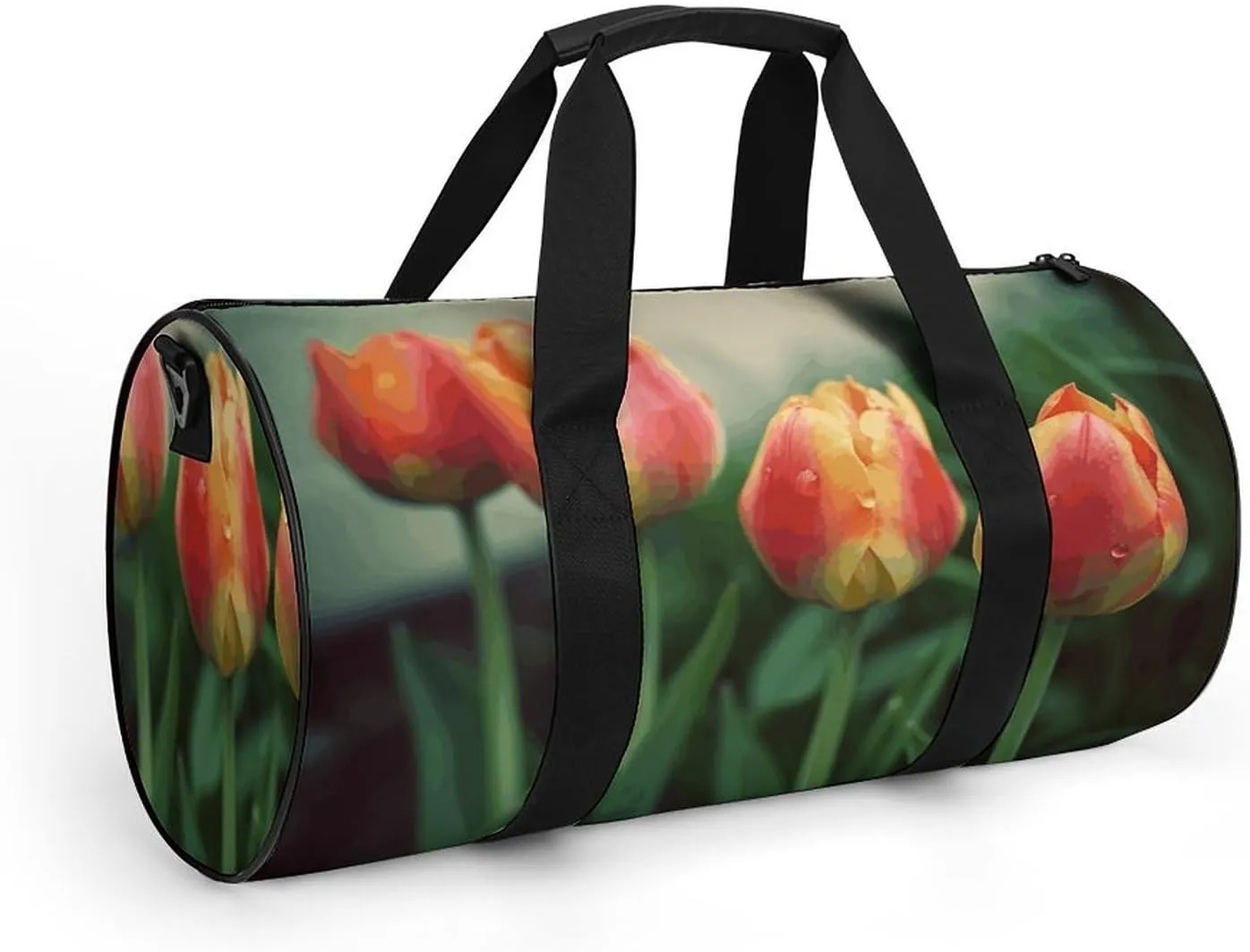 Gym Bag for Men Women Four Flower Duffel Bag Overnight Bag with Compartment Gym Sackpac