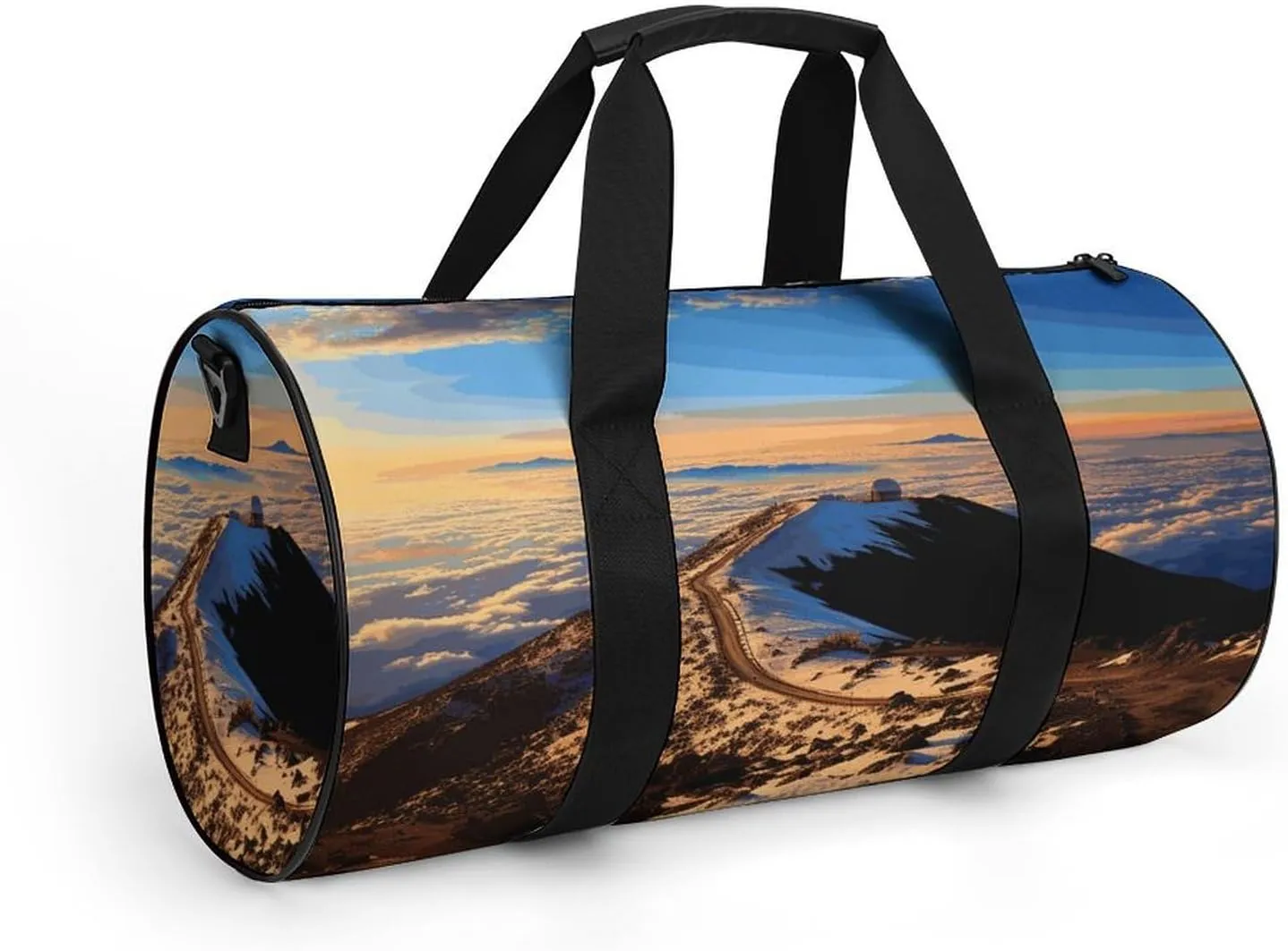 Gym Bag for Men Women Mauna Kea Summit Sunset Duffel Bag Overnight Bag with Compartment Gym Sackpac