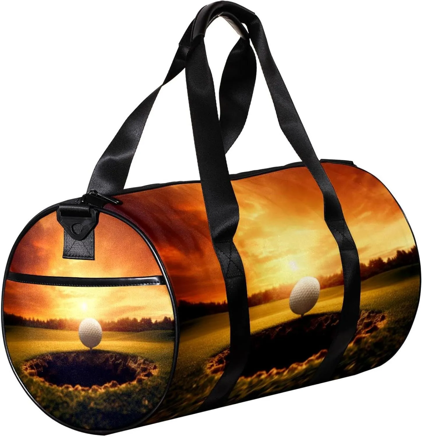 Gym Bags for Women,Duffle Bag for Travel,Baseball Hole and Sunset,Gym Bag for Men