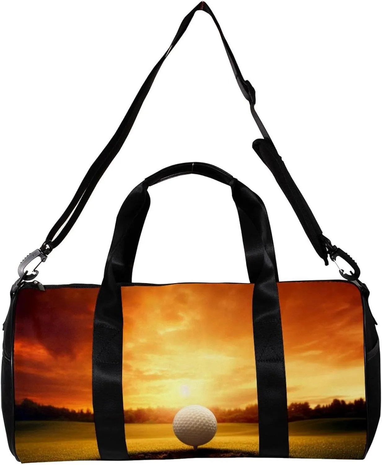 Gym Bags for Women,Duffle Bag for Travel,Baseball Hole and Sunset,Gym Bag for Men