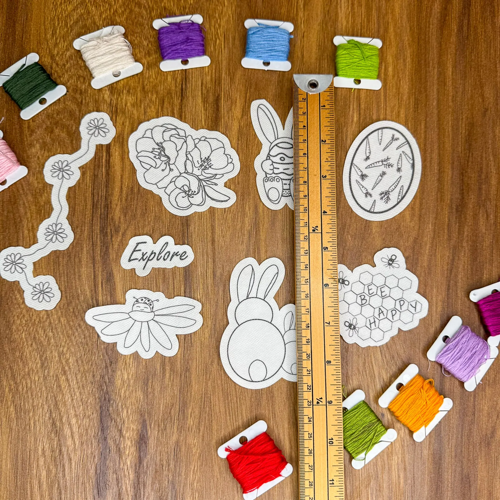 Happiness in spring Stick and Stitch pack
