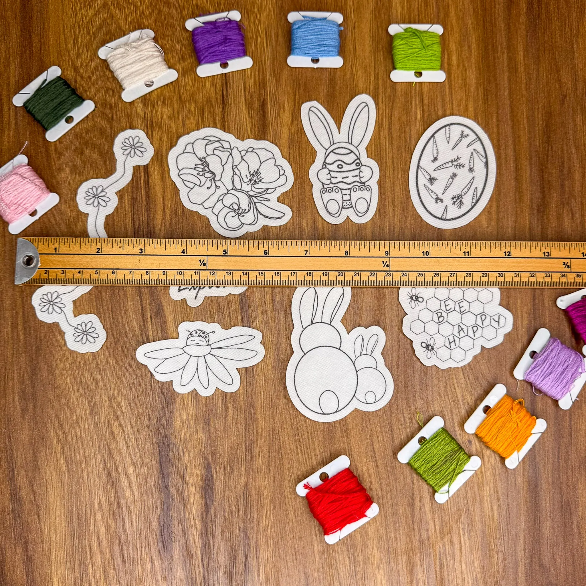 Happiness in spring Stick and Stitch pack