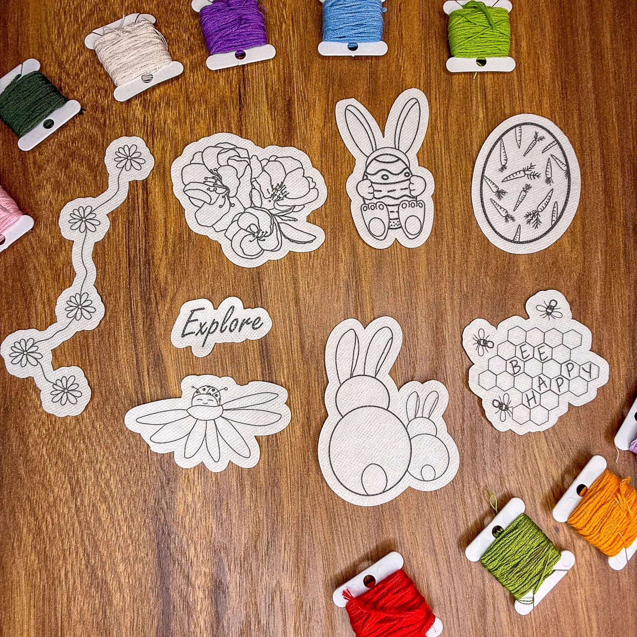 Happiness in spring Stick and Stitch pack