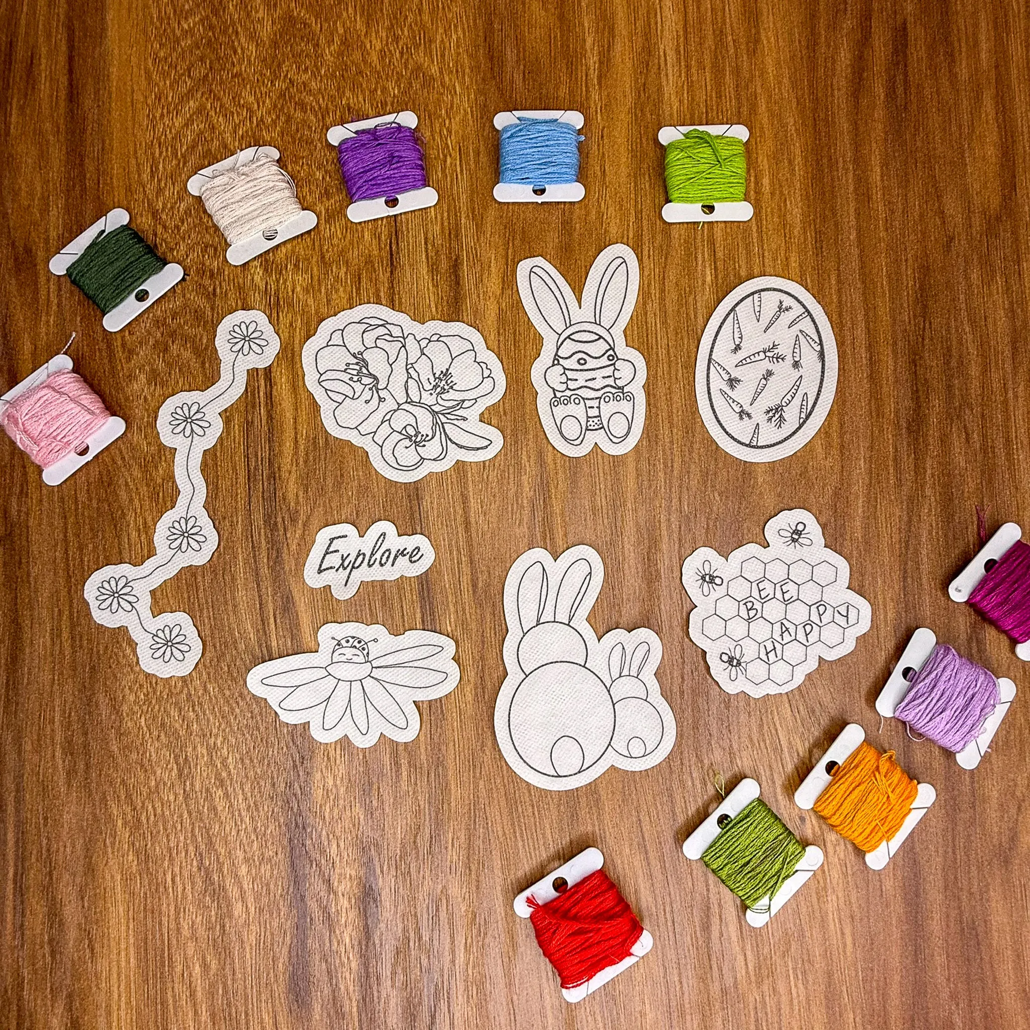 Happiness in spring Stick and Stitch pack