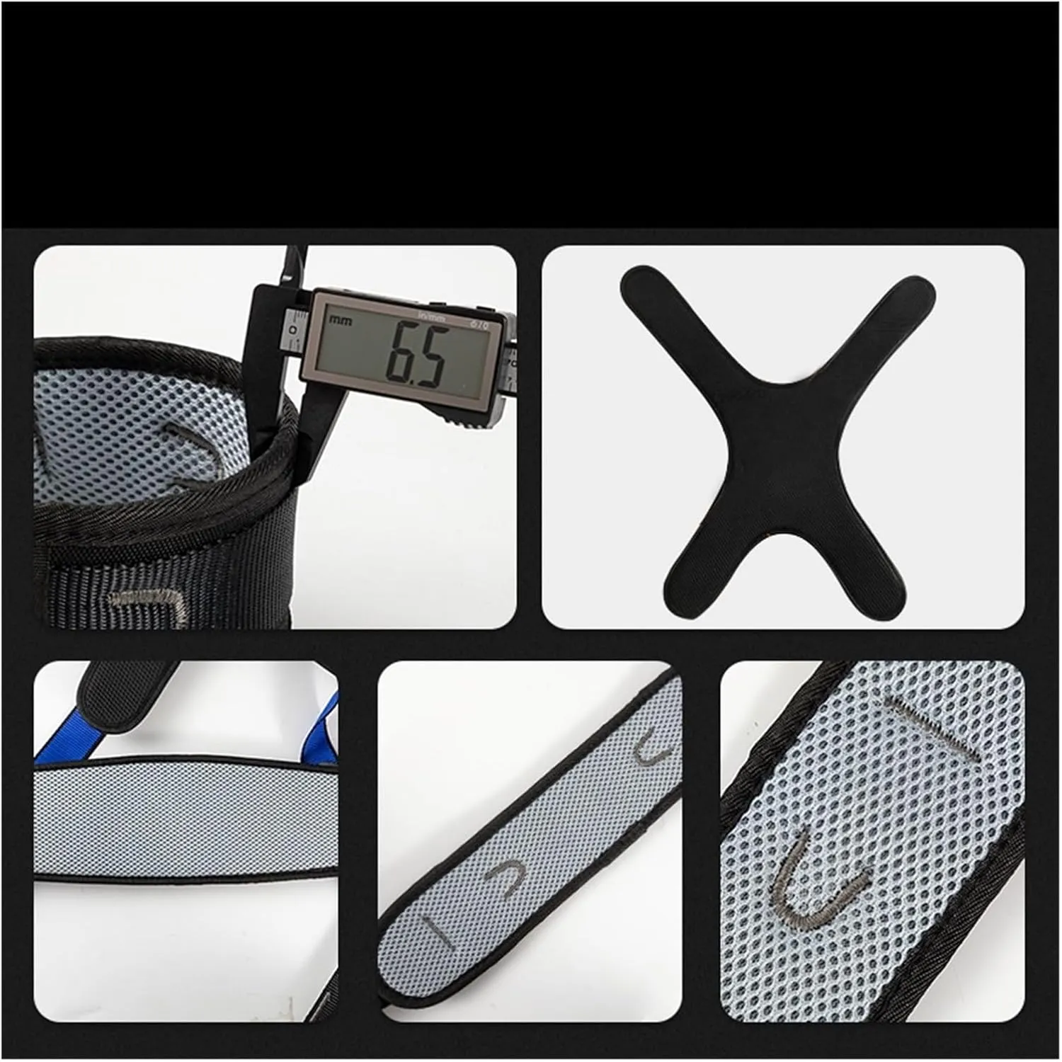 Harness Aerial Work Rock Climbing Belt Polyester Material Hook Belt Safety(Silver)