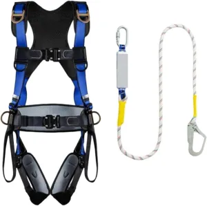 Harness Aerial Work Rock Climbing Belt Polyester Material Hook Belt Safety(Silver)