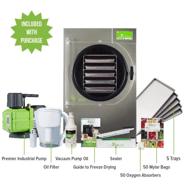 Harvest Right Freeze Dryer - Medium - Stainless Steel - With Mylar Starter Kit