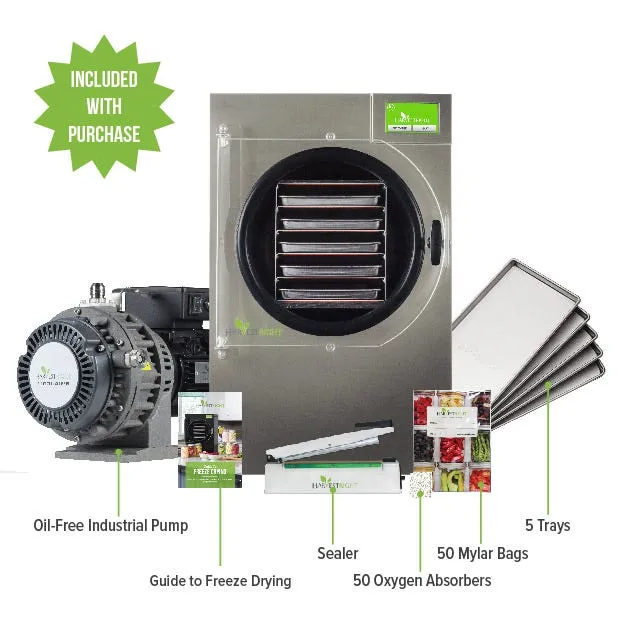 Harvest Right Freeze Dryer - Medium - Stainless Steel - With Mylar Starter Kit