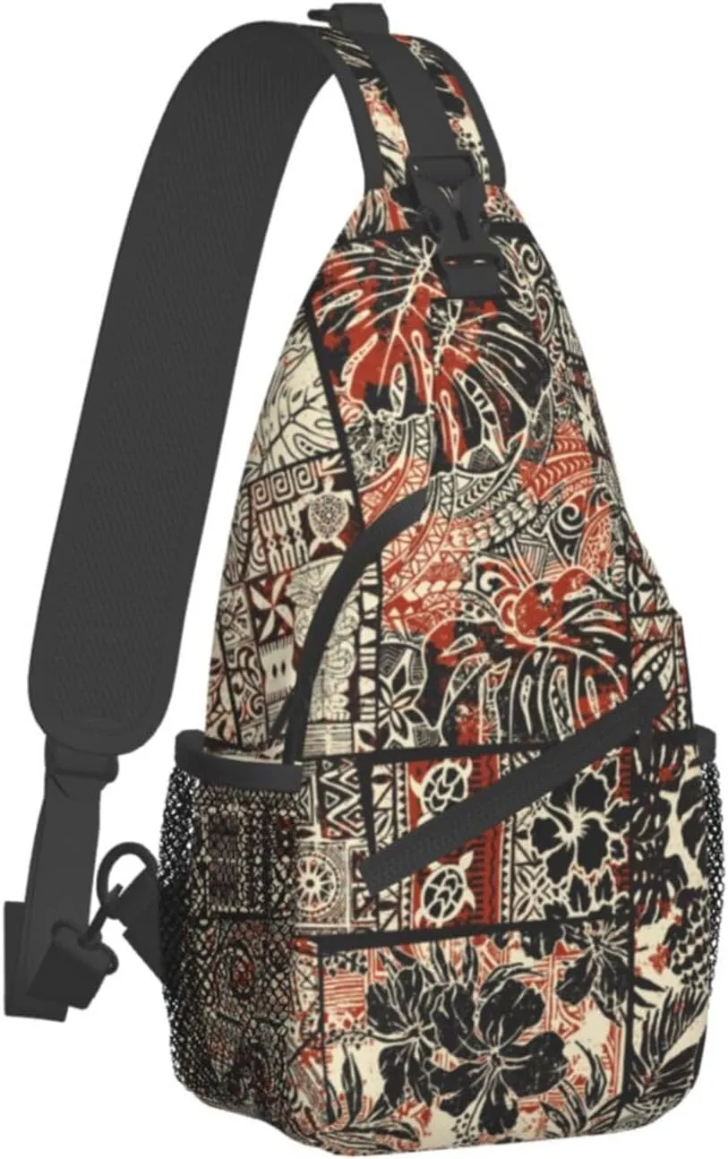 Hawaii Crossbody Bag Beach Shoulder Bag Backpack Hawaiian Sling Bag Chest Casual Daypack Bag for Hawaii