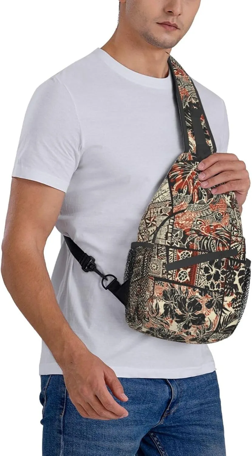 Hawaii Crossbody Bag Beach Shoulder Bag Backpack Hawaiian Sling Bag Chest Casual Daypack Bag for Hawaii