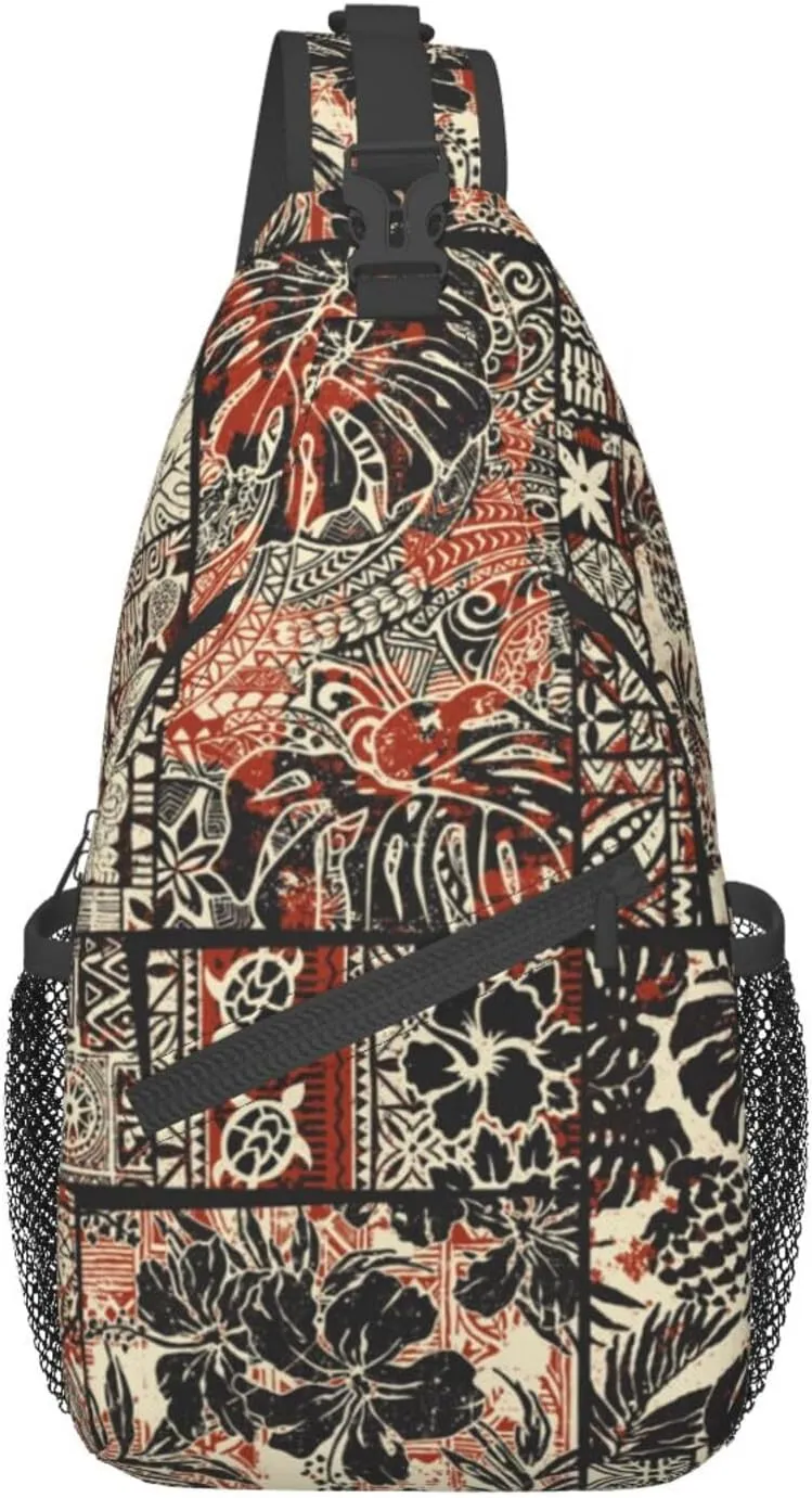 Hawaii Crossbody Bag Beach Shoulder Bag Backpack Hawaiian Sling Bag Chest Casual Daypack Bag for Hawaii