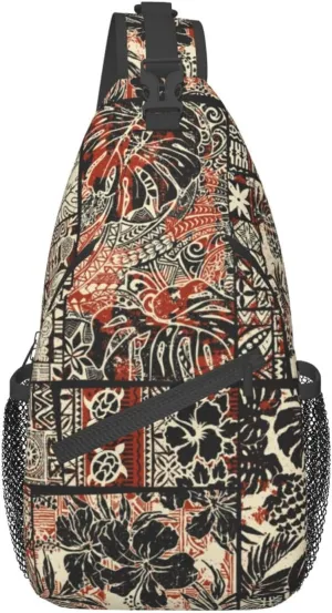 Hawaii Crossbody Bag Beach Shoulder Bag Backpack Hawaiian Sling Bag Chest Casual Daypack Bag for Hawaii