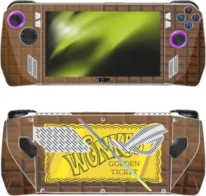 Head Case Designs Officially Licensed Willy Wonka and The Chocolate Factory Golden Ticket Graphics Vinyl Sticker Skin Decal Cover Compatible with Asus ROG Ally