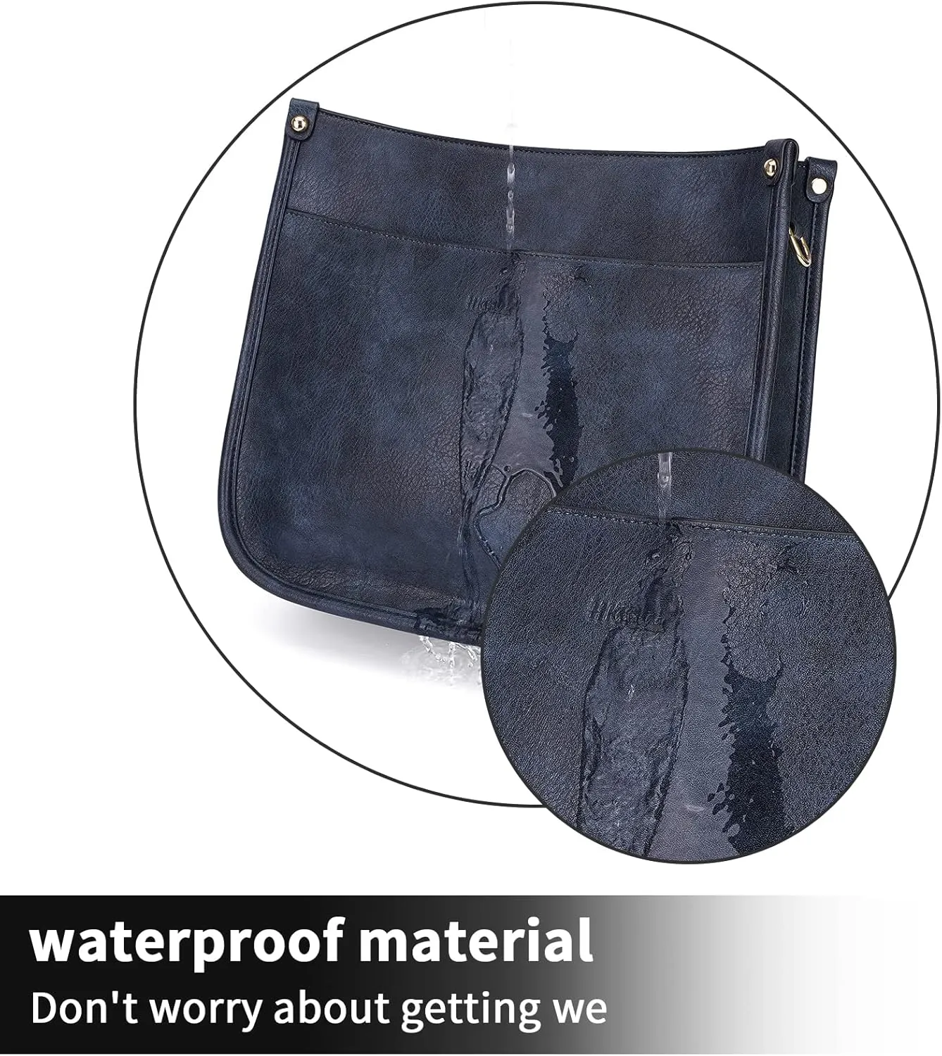 HKCLUF Crossbody Bags for Women Trendy Vegan Leather Hobo Handbags With 2PCS Adjustable Guitar Strap Shoulder Bucket Bags