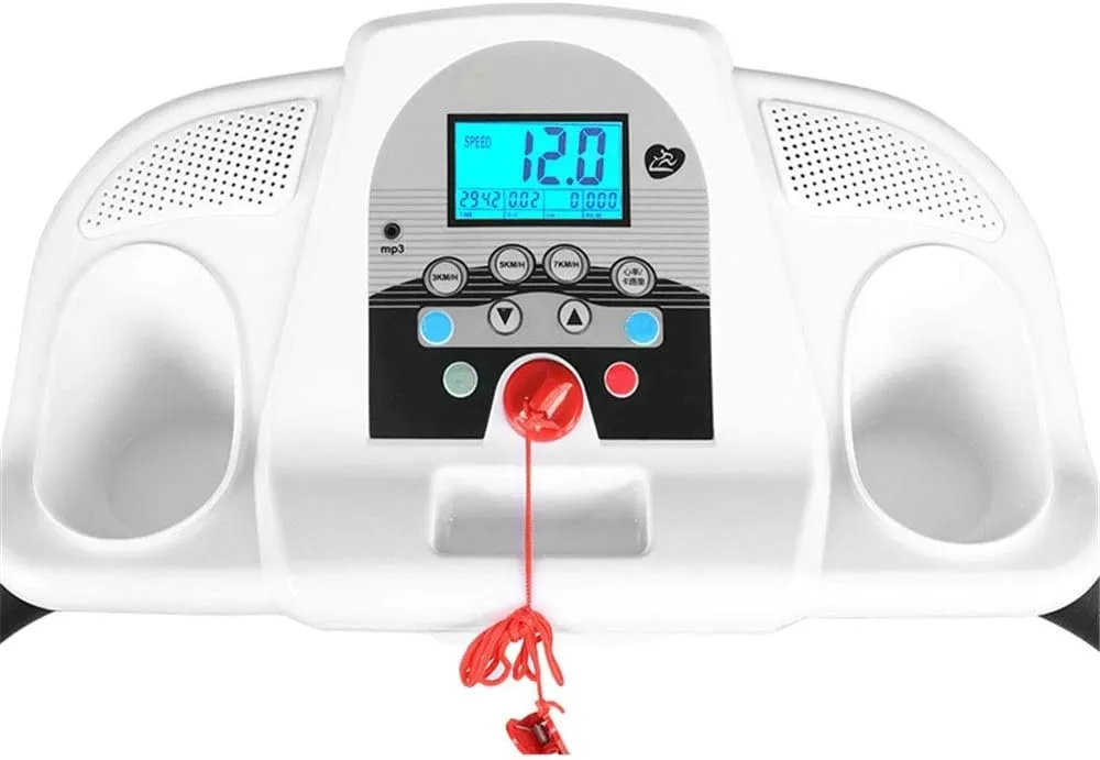 Home Fitness Treadmill Small Ultra-Quiet Shock-Absorbing Mini Slimming Folding Treadmill Indoor Sports Equipment Foldable Electric Treadmill Easy to Operate (Color (White 157x60x133cm)