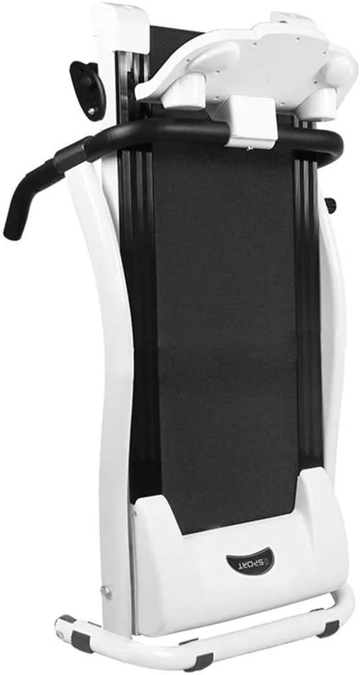 Home Fitness Treadmill Small Ultra-Quiet Shock-Absorbing Mini Slimming Folding Treadmill Indoor Sports Equipment Foldable Electric Treadmill Easy to Operate (Color (White 157x60x133cm)