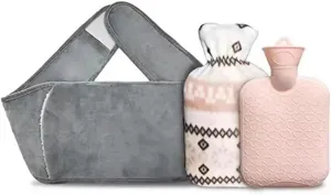 hot Water Bag, hot Water Bottle, Rubber Warm Water Bag with Soft Waist Cover, Used for Keeping The Neck and Shoulders, Back, Hands, Legs, and Waist Warm