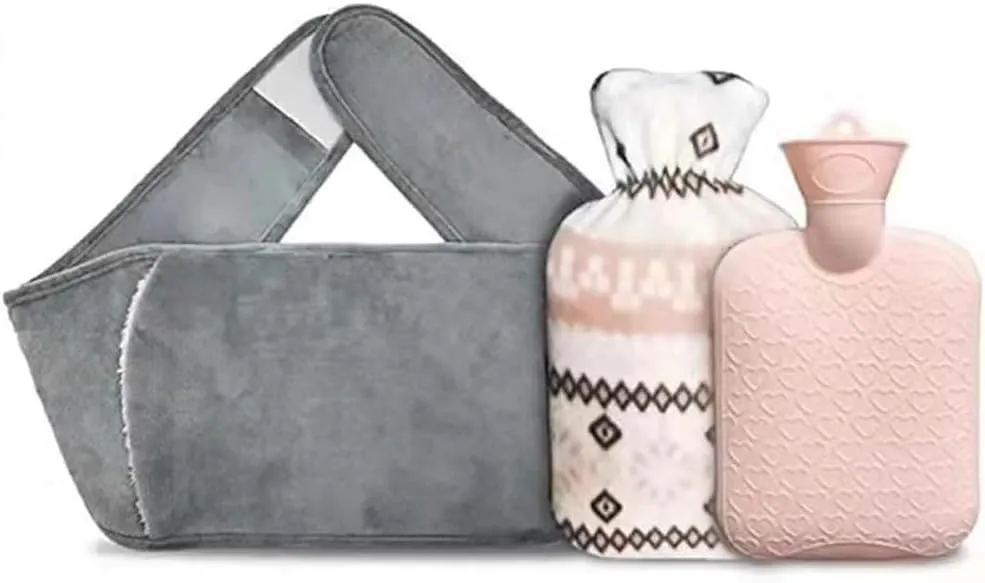 hot Water Bag, hot Water Bottle, Rubber Warm Water Bag with Soft Waist Cover, Used for Keeping The Neck and Shoulders, Back, Hands, Legs, and Waist Warm