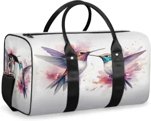 Hummingbird Travel Duffle Bag, Sports Gym Bags for Women Men, Carry On Weekender Overnight Workout Airplane Trips Bag