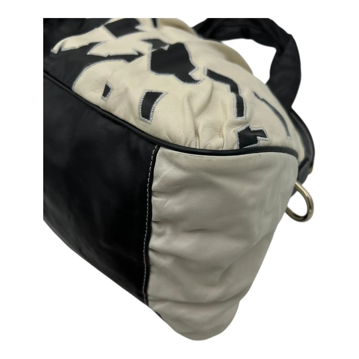 Hysteria Hobo Black Top Handle Bag in Calfskin, Gold hardware