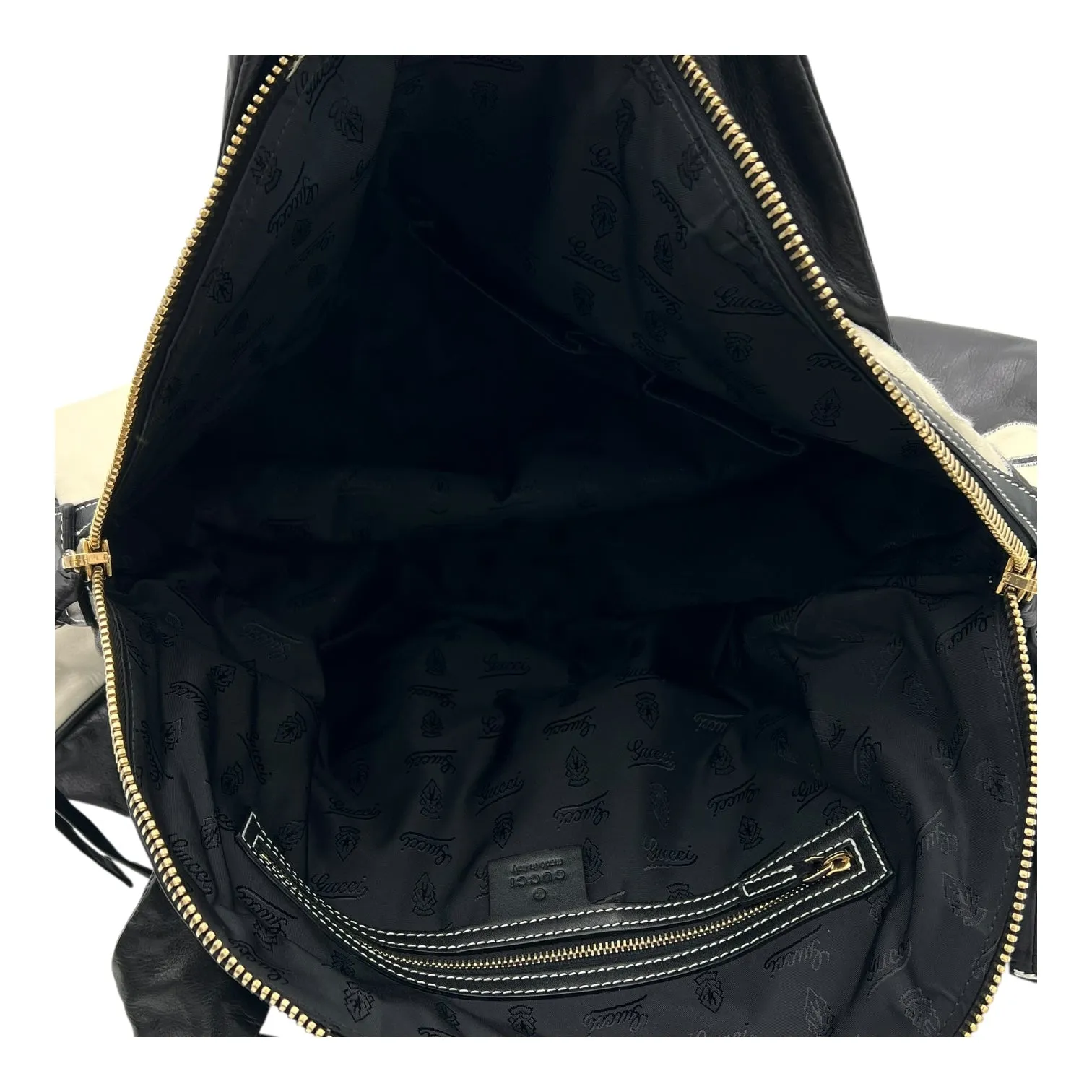 Hysteria Hobo Black Top Handle Bag in Calfskin, Gold hardware