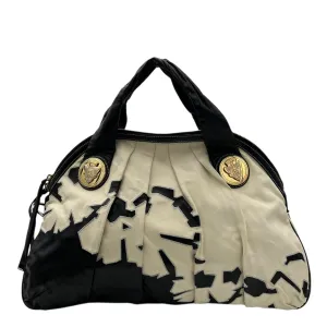 Hysteria Hobo Black Top Handle Bag in Calfskin, Gold hardware
