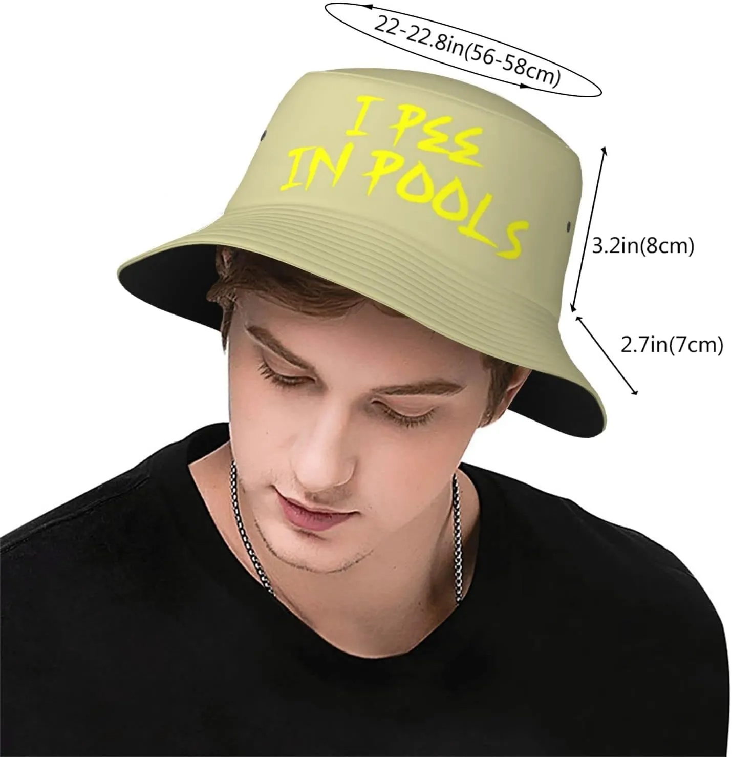 I Pee in Pools Bucket Hat Unisex,Funny Quote Humor Fisherman Cap Travel Beach Sun Hats for Outdoor Headwear