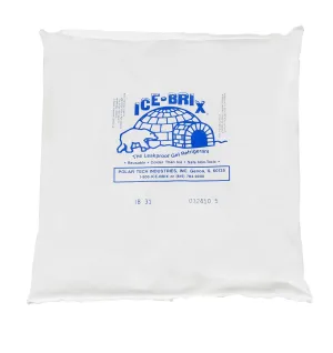 Ice-Brix Leakproof Cold Packs, 8" x 8" x 1-1/2", Reusable and Food Safe (Case of 9)