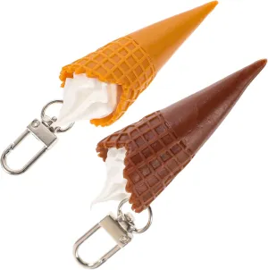 Ice Cream Cone Keychain Keyring Pendant Bag Charm for Handbags Car Key Keyring Initial Keychain