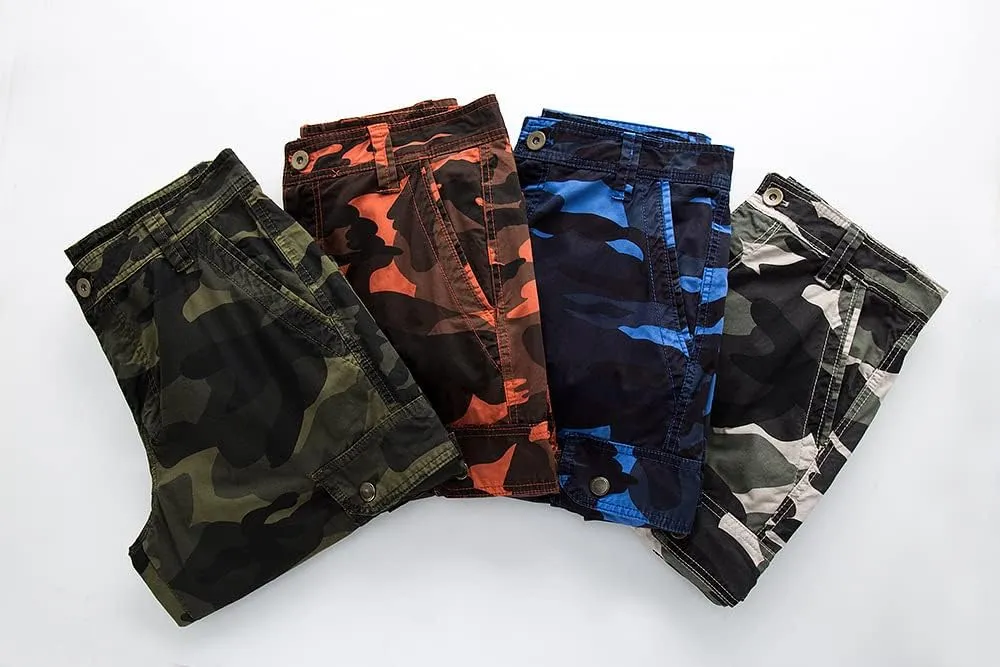 IDEALSANXUN Men's Casual Loose Fit Multi-Pockets Military Cargo Shorts