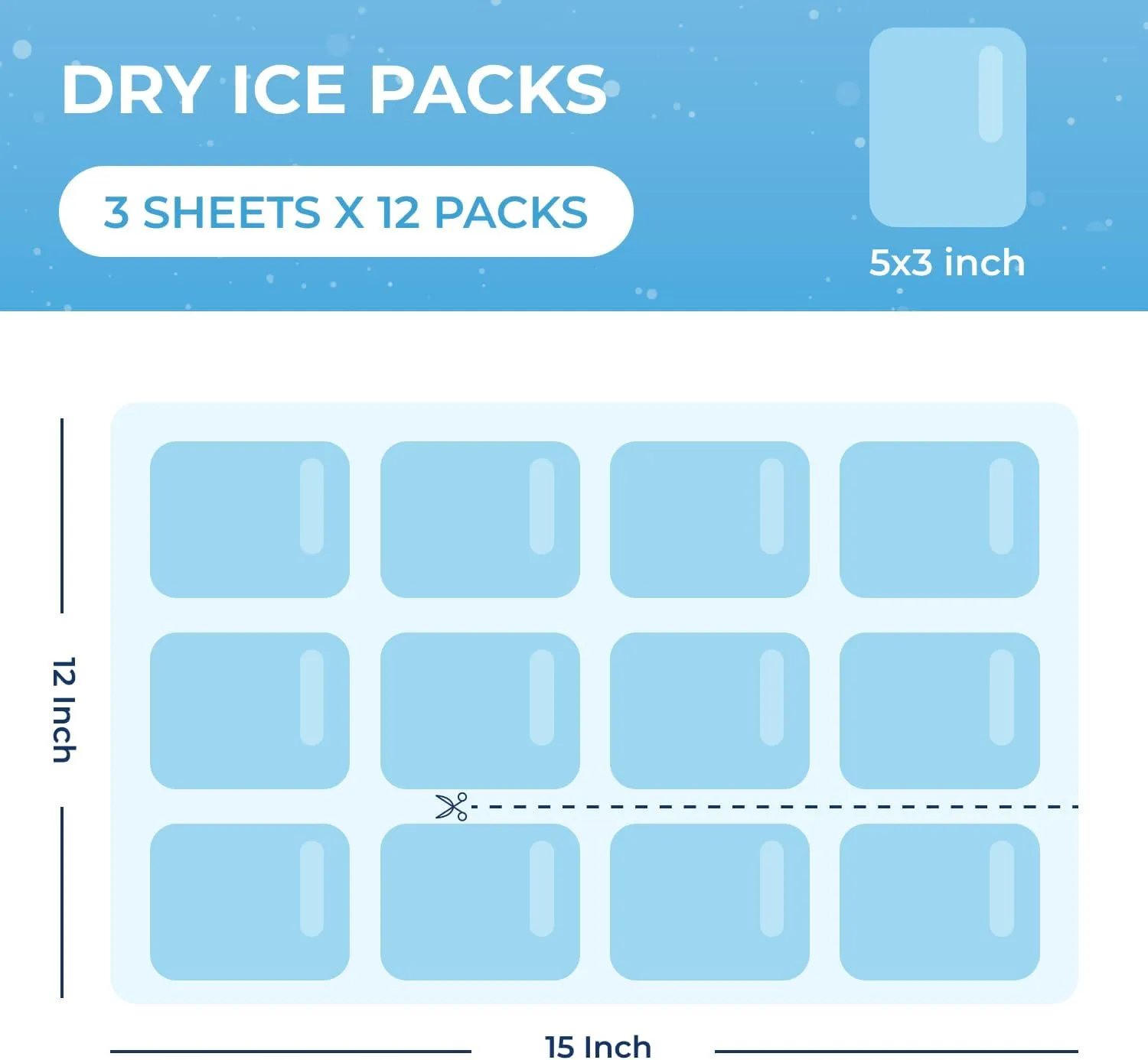 Igloo Instant Ice Packs for Shipping - Dry Ice for Shipping Frozen Food | Ice Gel for Lunch Bags Long-Lasting Cold Packs for Coolers, Ice Bag for Shipping Frozen Food Reusable Dry Ice Packs (36 Pack)