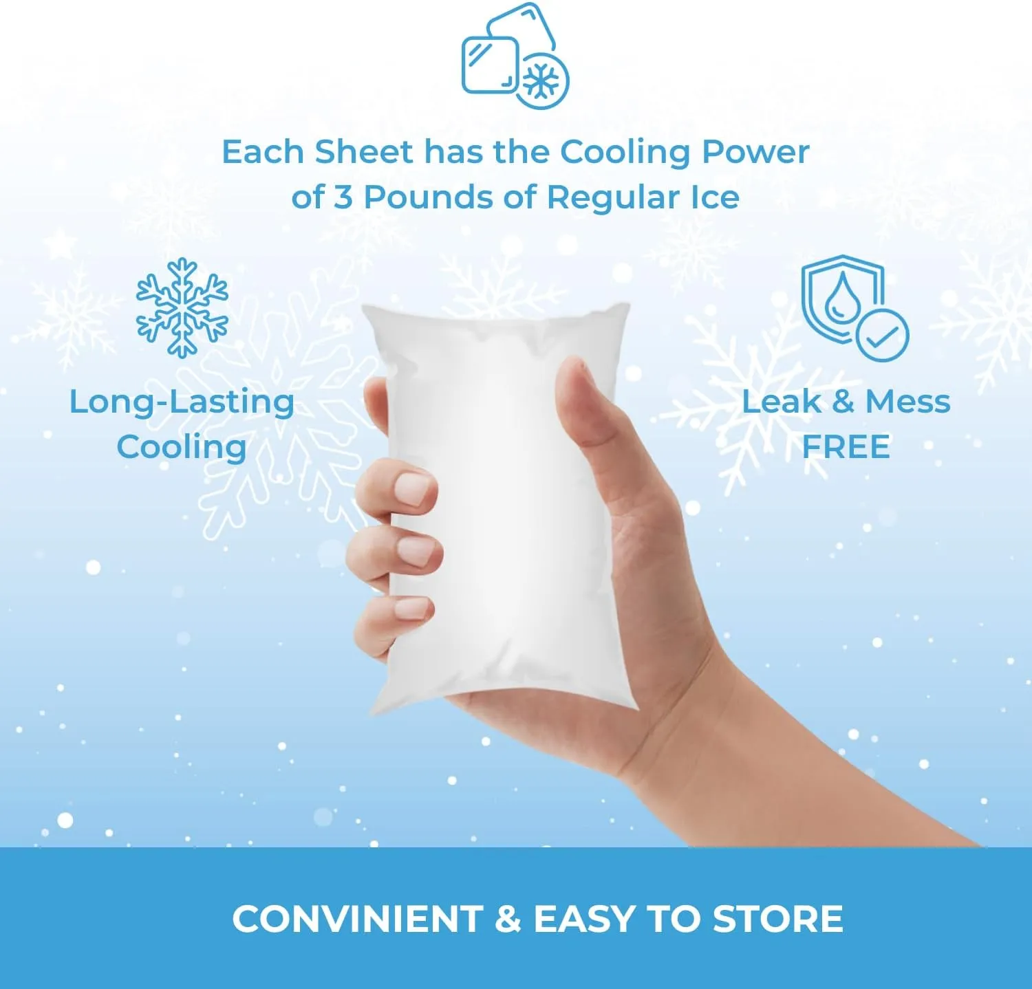 Igloo Instant Ice Packs for Shipping - Dry Ice for Shipping Frozen Food | Ice Gel for Lunch Bags Long-Lasting Cold Packs for Coolers, Ice Bag for Shipping Frozen Food Reusable Dry Ice Packs (36 Pack)