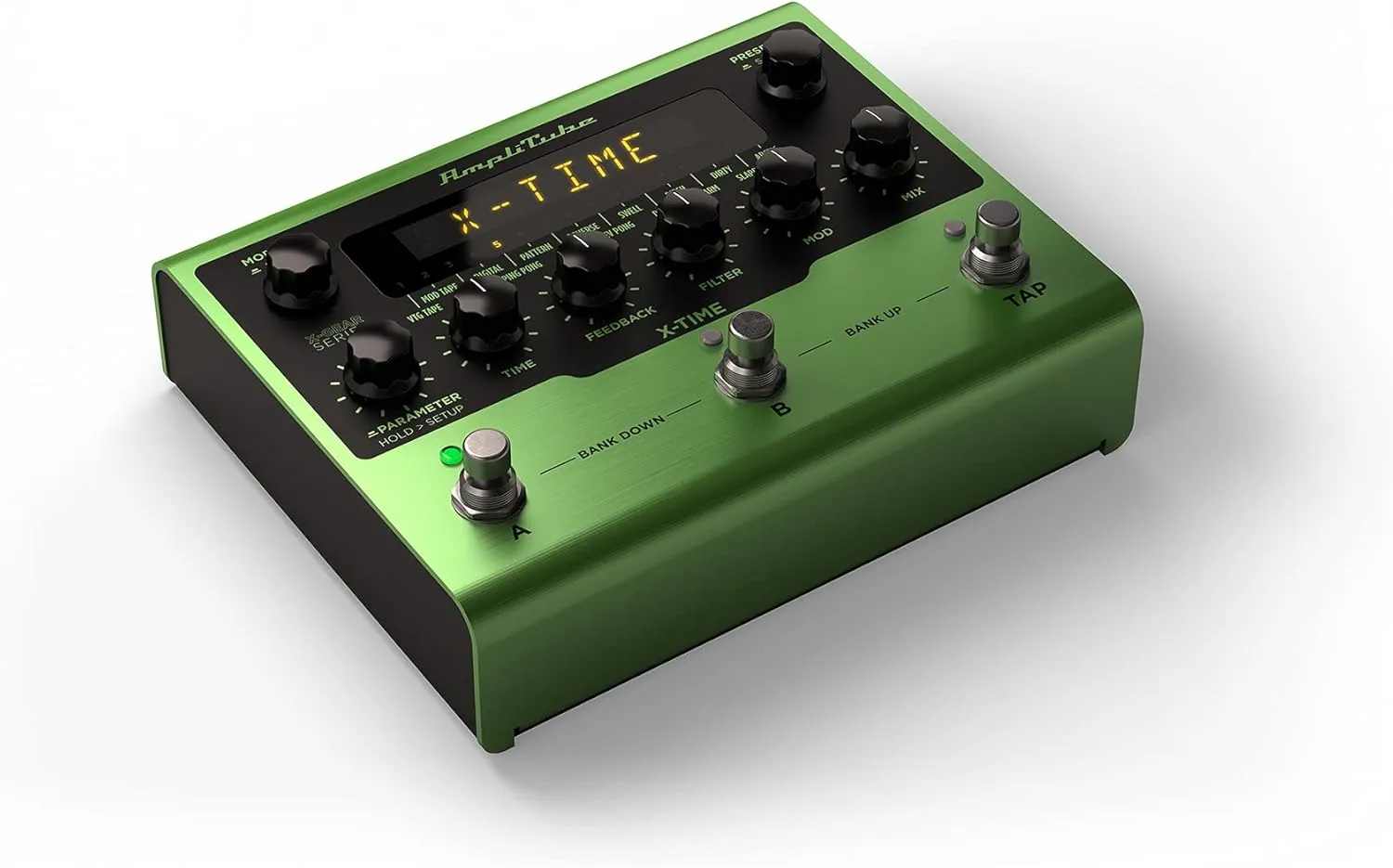 IK Multimedia AmpliTube X-TIME Delay pedal, All-new, audiophile delay algorithms, from tape to bucket to crystal-clear