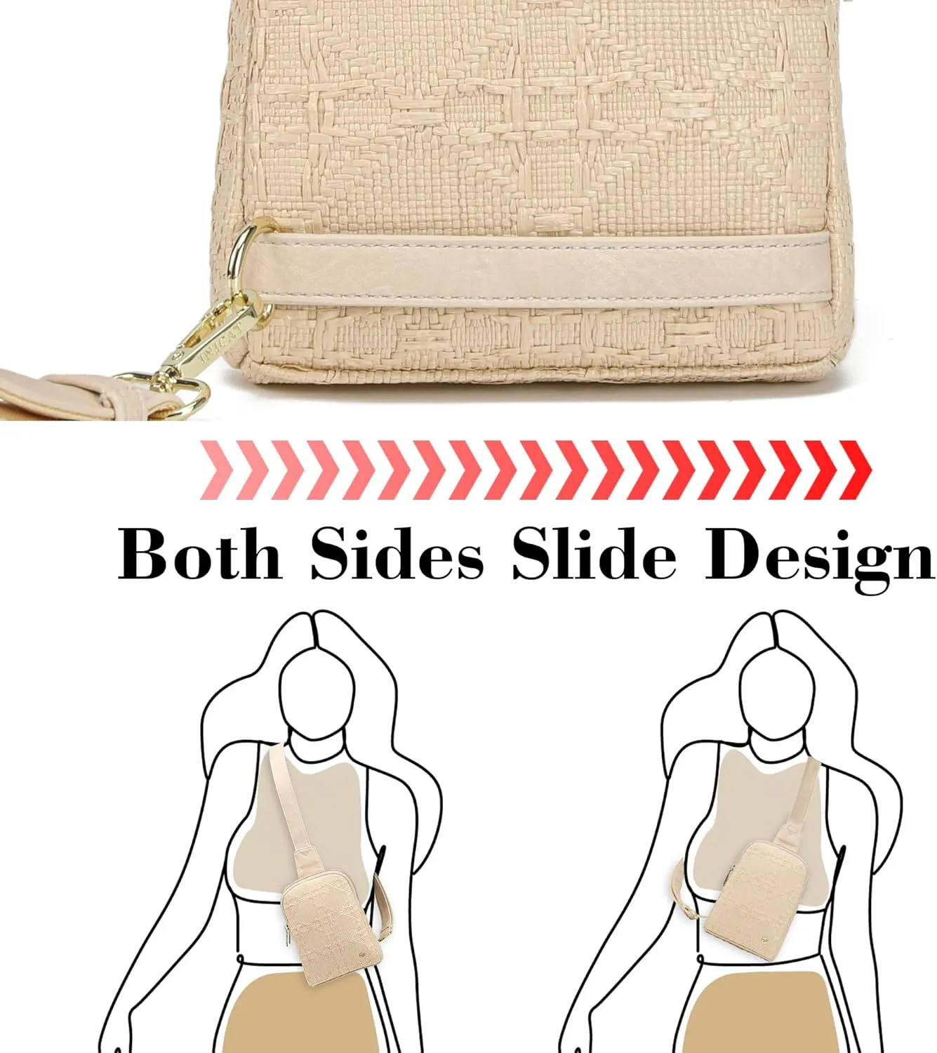 INICAT Summer Straw Bag Small Sling Beach Bag Crossbody Bags for Women