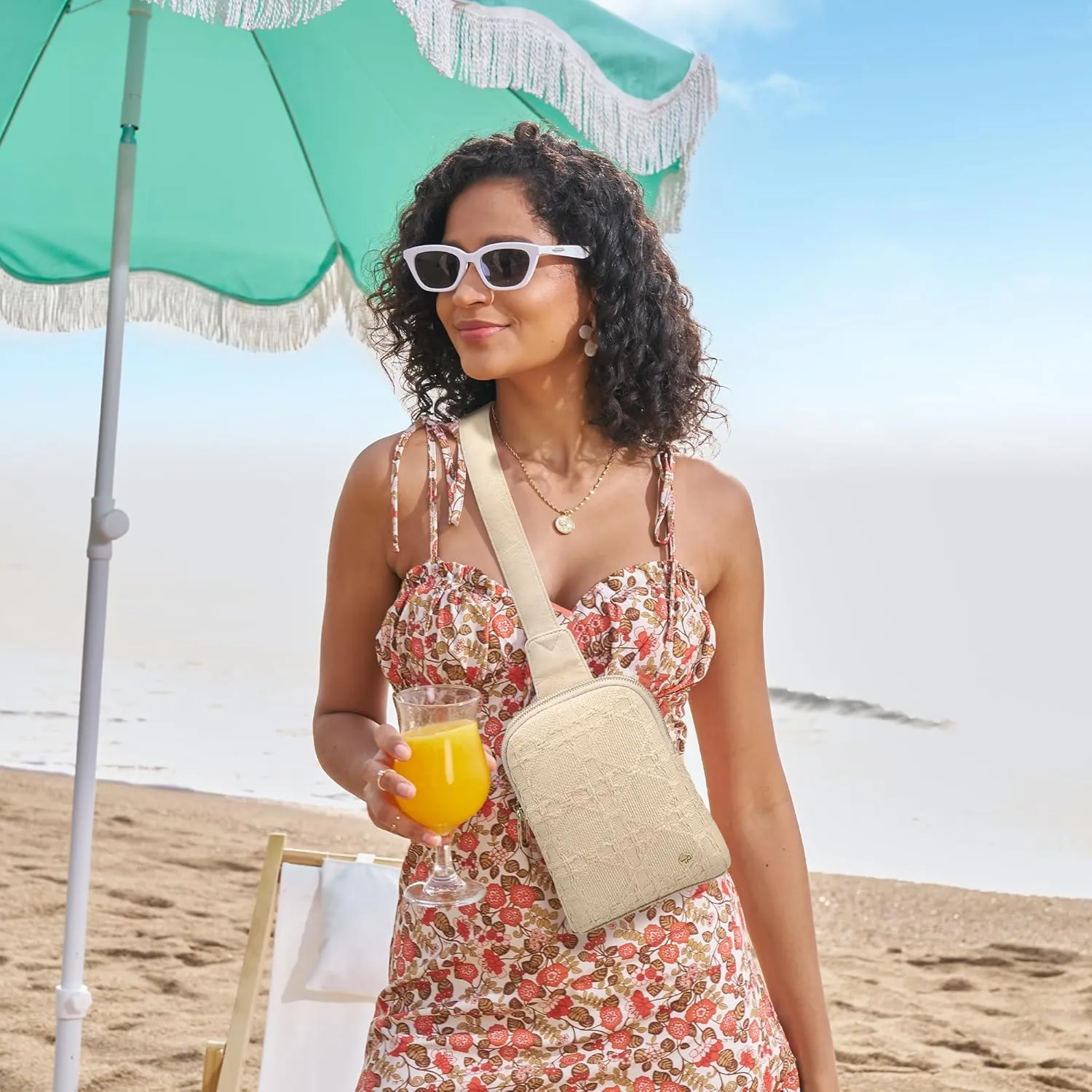 INICAT Summer Straw Bag Small Sling Beach Bag Crossbody Bags for Women