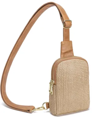 INICAT Summer Straw Bag Small Sling Beach Bag Crossbody Bags for Women