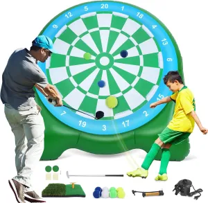 Innovative Bucket Golf Games, Giant Darts with Over 10 Golf Games, Oversized Backyard Golf Game with Air Pump, Portable Yard Games for Adults, Outside Carnival Games for Adults and Family