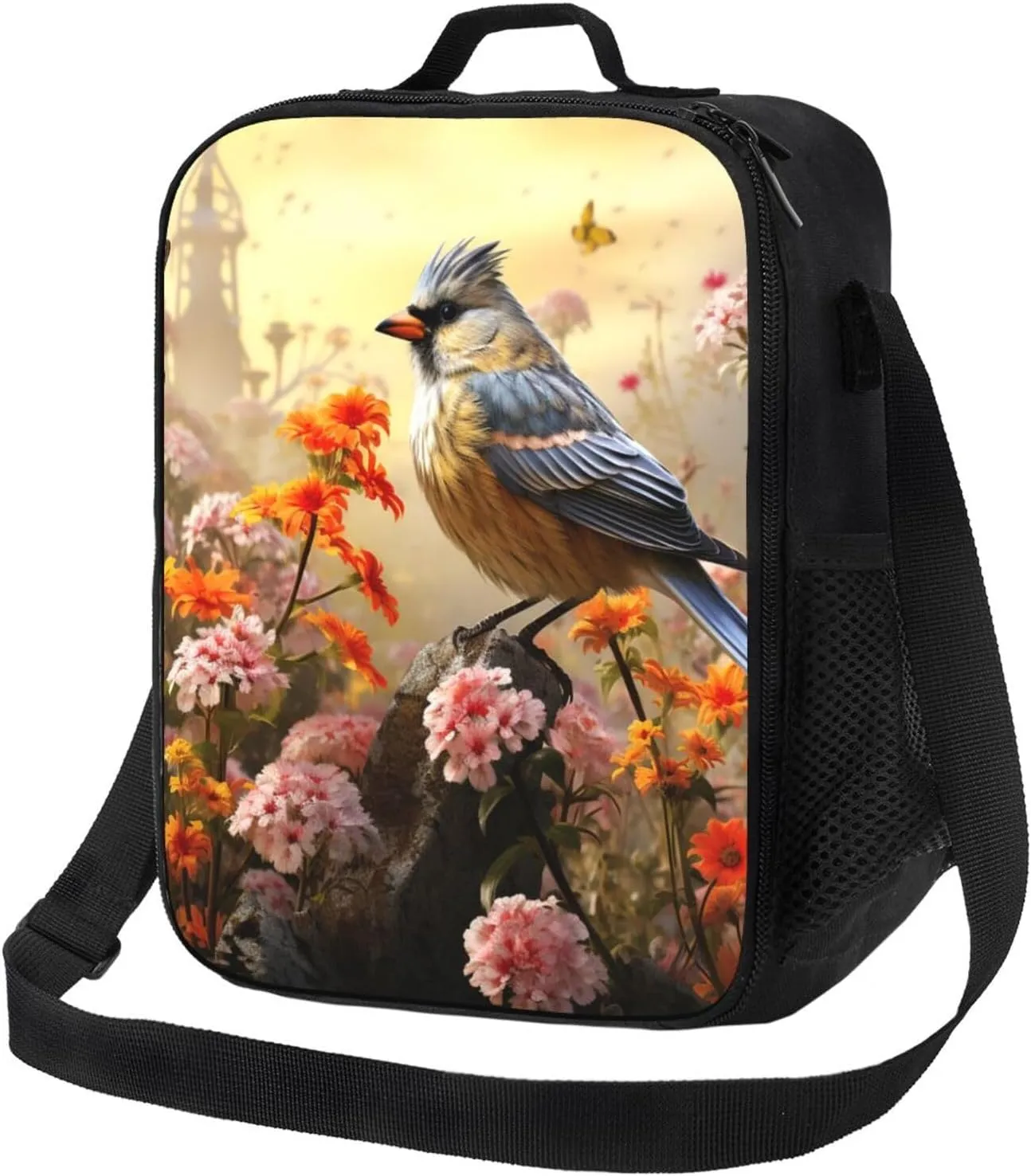 Insulated Lunch Bag Lunch Box for Women Men Sparrow Birds Sing Lunch bag Lunch Tote Bags for Work Office