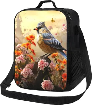 Insulated Lunch Bag Lunch Box for Women Men Sparrow Birds Sing Lunch bag Lunch Tote Bags for Work Office