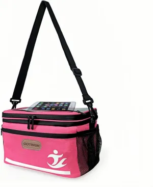 Insulated Lunch Bag Reusable Cooler Lunch Box Bag 6L Handbag Leakproof Thermal Cold Tote as a Bike Handlebar Bag for Travel Cycling Hiking Beach Work Picnic Women Girl Pink