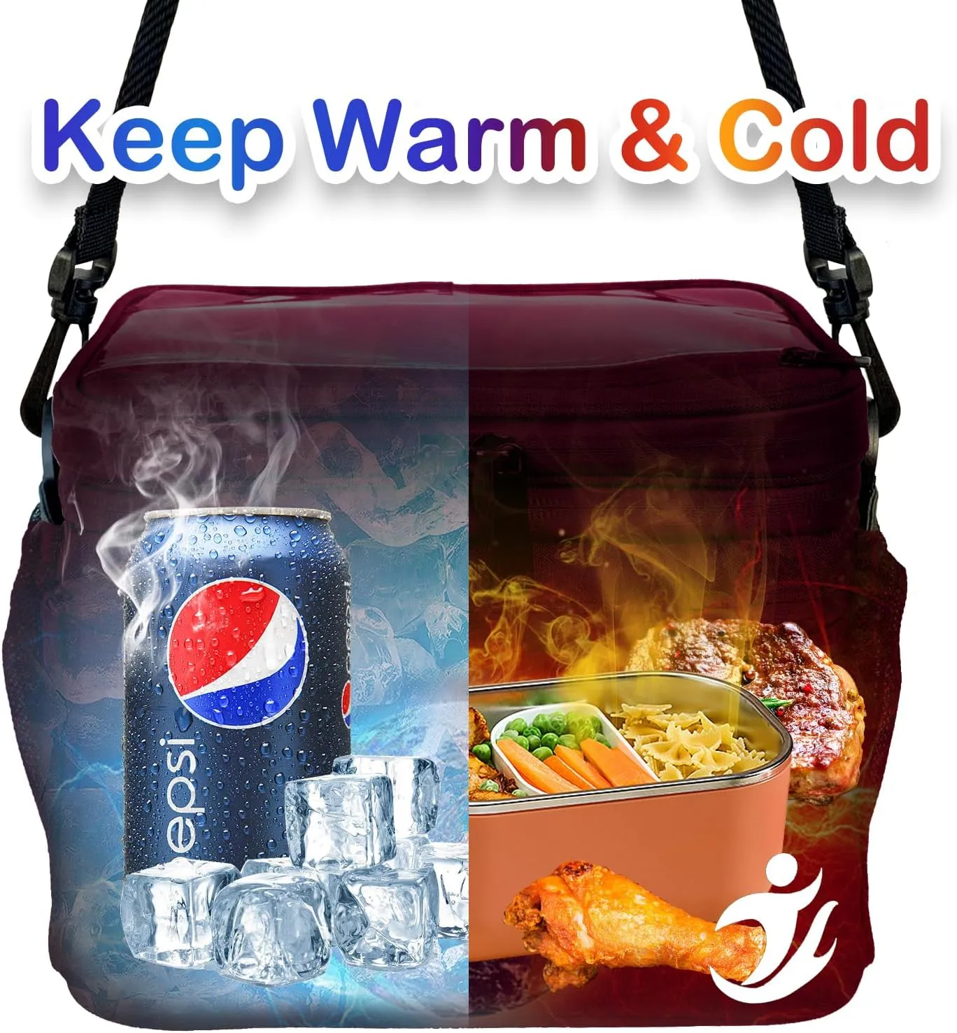 Insulated Lunch Bag Reusable Cooler Lunch Box Bag 6L Handbag Leakproof Thermal Cold Tote as a Bike Handlebar Bag for Travel Cycling Hiking Beach Work Picnic Women Girl Pink