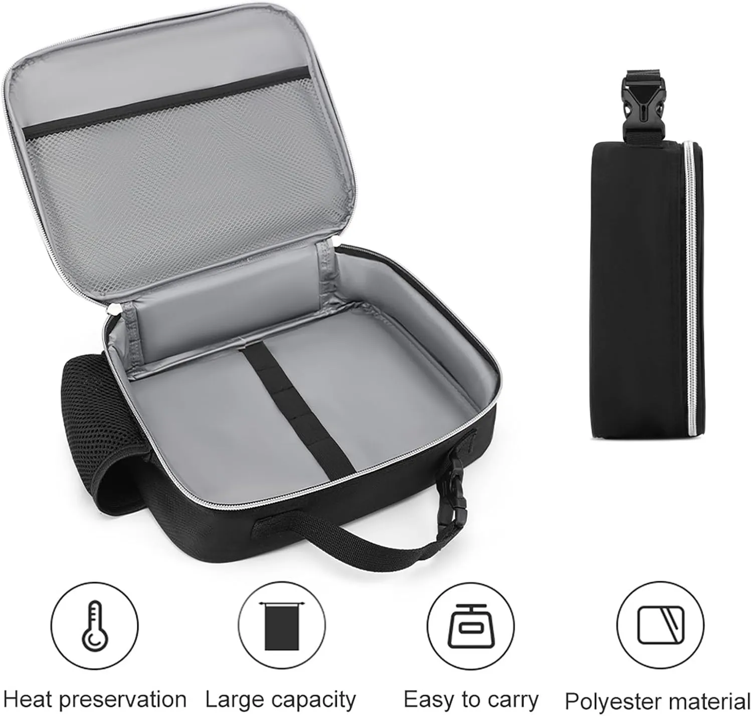 Insulated Lunch Bags for Women Windmill Blue Reusable Lunch Boxes Waterproof Shoulder Bag Lunch Cooler Bag for Work