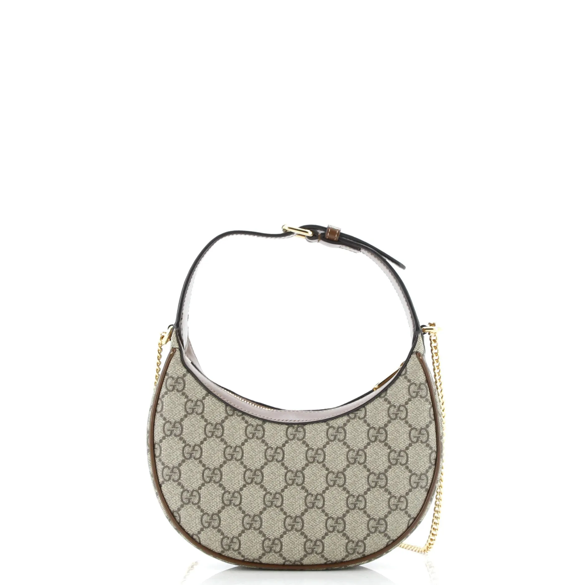 Interlocking G Patch Half Moon Hobo GG Coated Canvas Mini