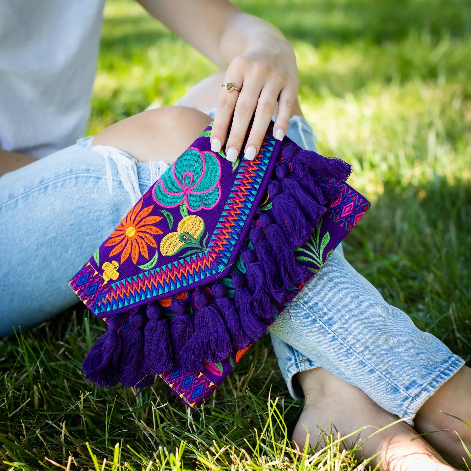 Invitation-only deal Fiesta Clutch Tassel Long-lasting