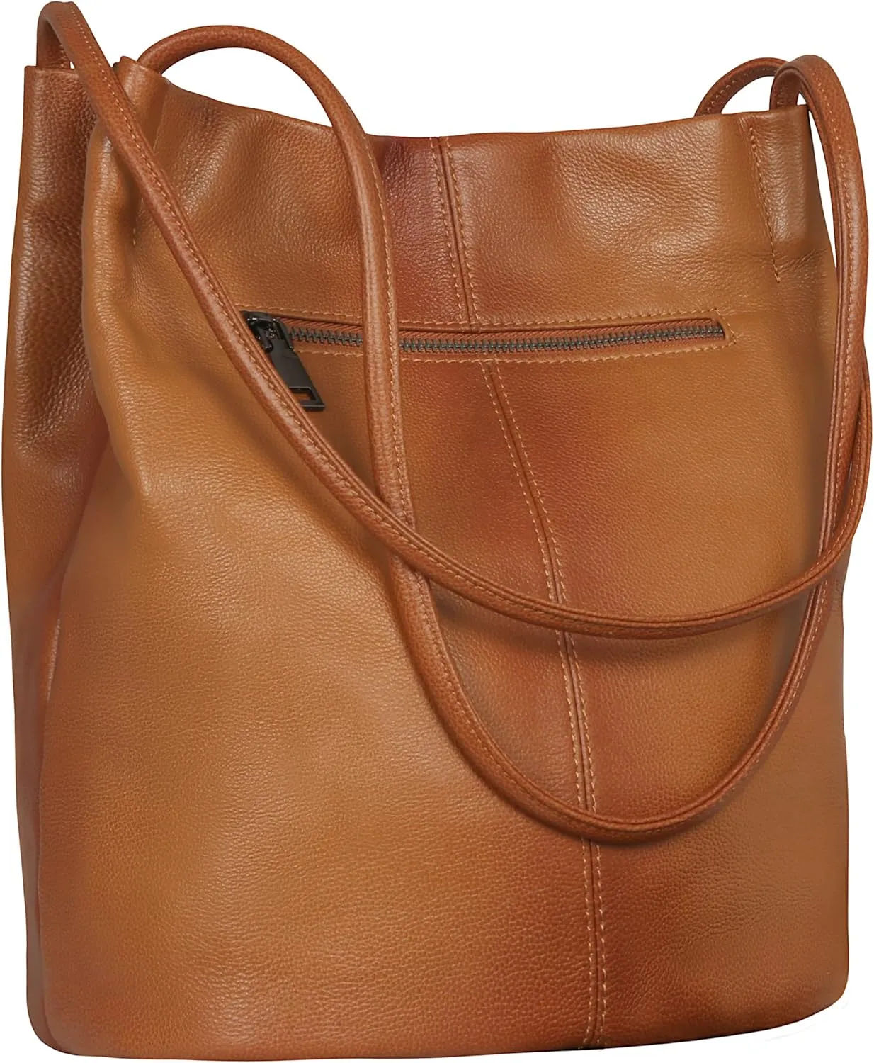 Iswee Genuine Leather Tote Bucket Bags Hobo Shoulder Bags Purse and Handbags for Women Trendy
