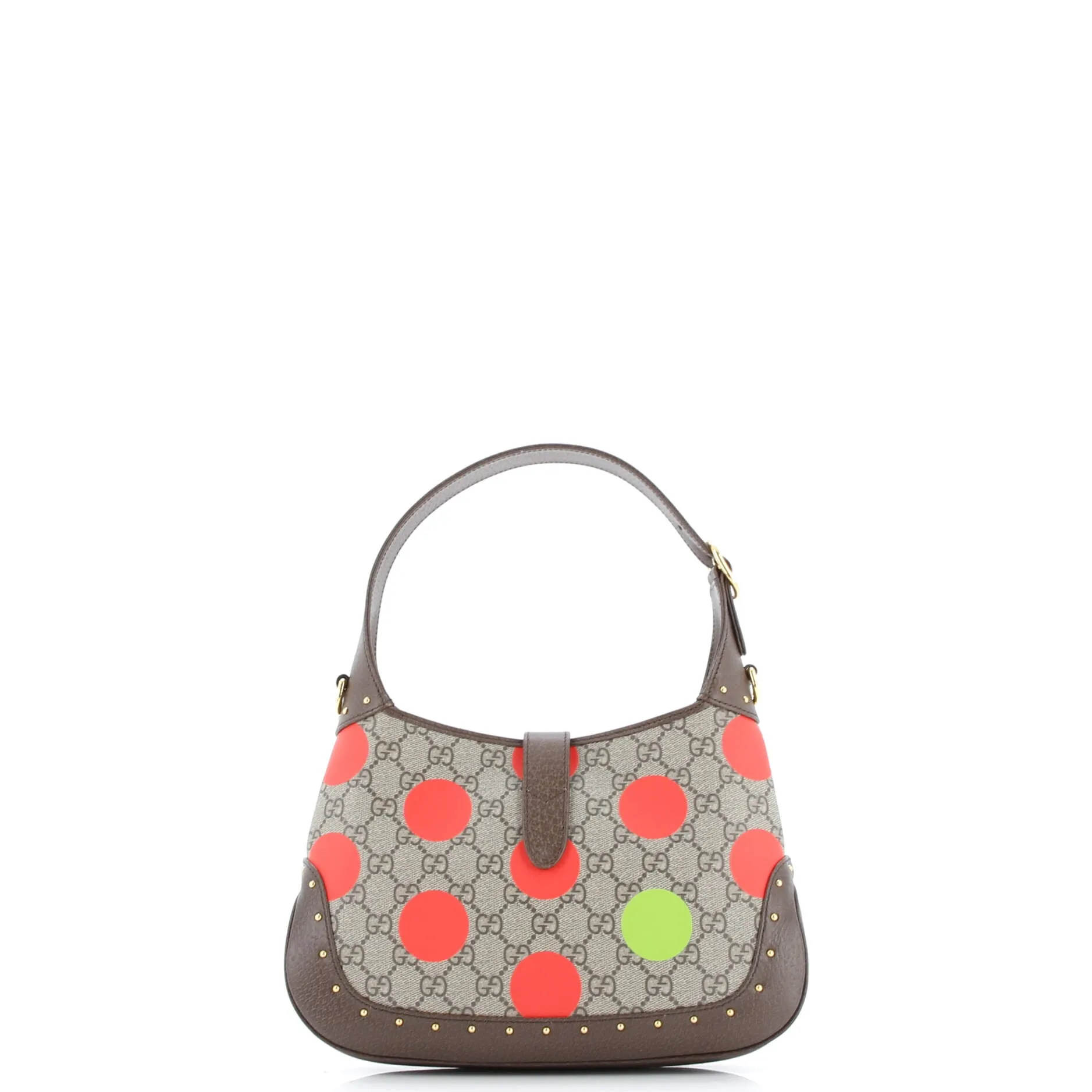 Jackie 1961 Hobo Studded Printed GG Coated Canvas Small