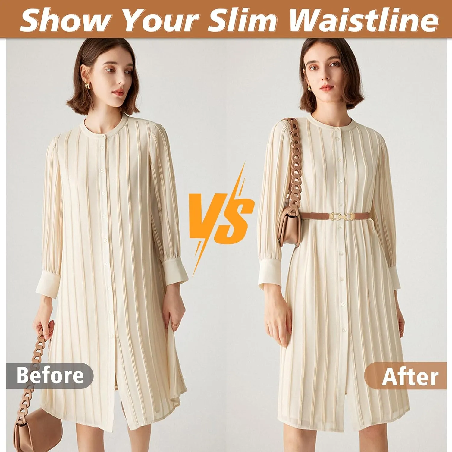 JASGOOD Women Skinny Elastic Stretch Belt for Dresses Retro Ladies Waist Vintage Thin Belt